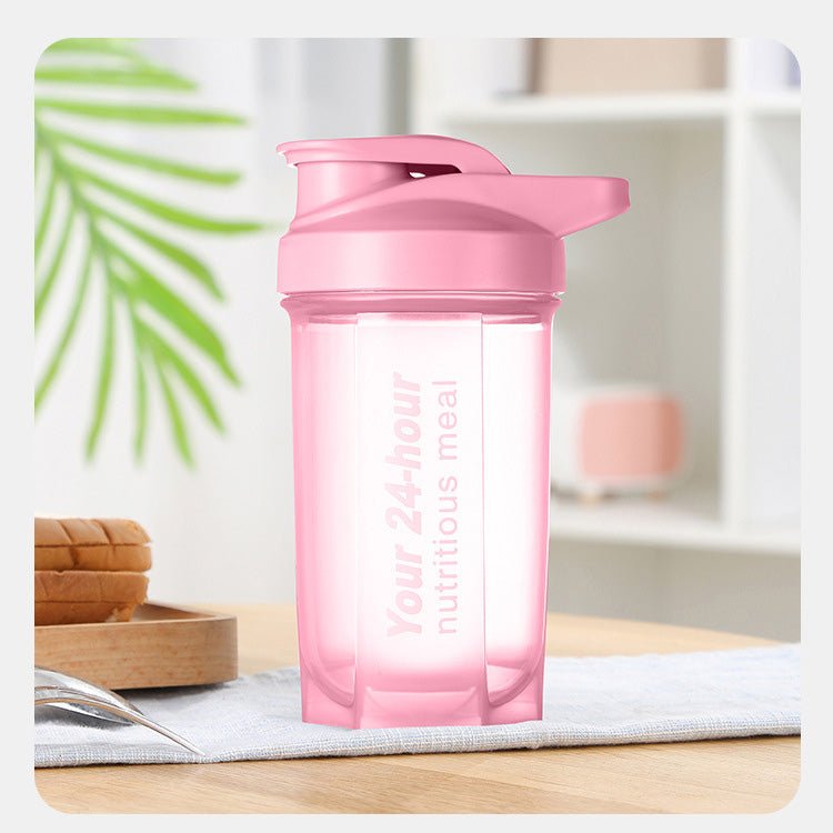 Protein Shaker Bottle with Stainless Whisk SKU Pink 500ML|Yiran Sportslife