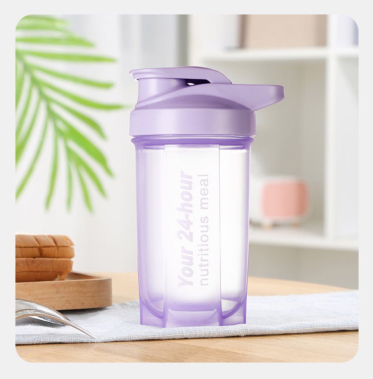 Protein Shaker Bottle with Stainless Whisk SKU Purple 500ML|Yiran Sportslife