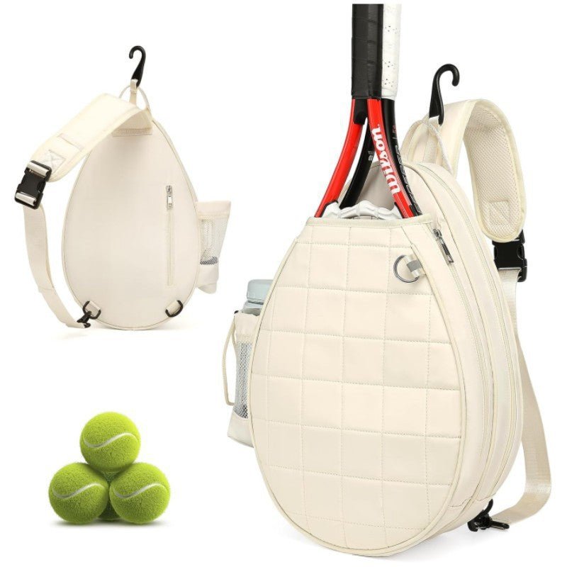 Quilted 2-Racket Sports Backpack SKU Beige| Yiran Sportslife