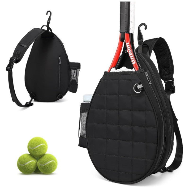 Quilted 2-Racket Sports Backpack SKU Black| Yiran Sportslife