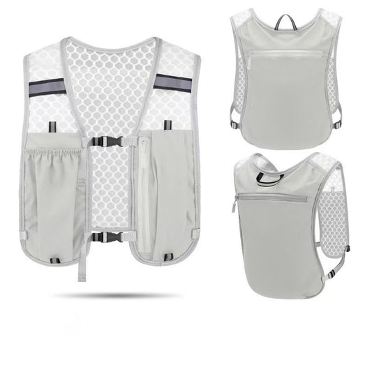 Running Hydration Vest with Flask Pockets SKU Gray| Yiran Sportslife