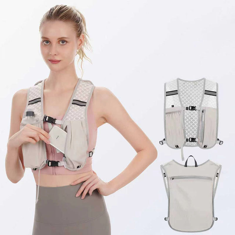 Running Hydration Vest with Flask Pockets Main| Yiran Sportslife
