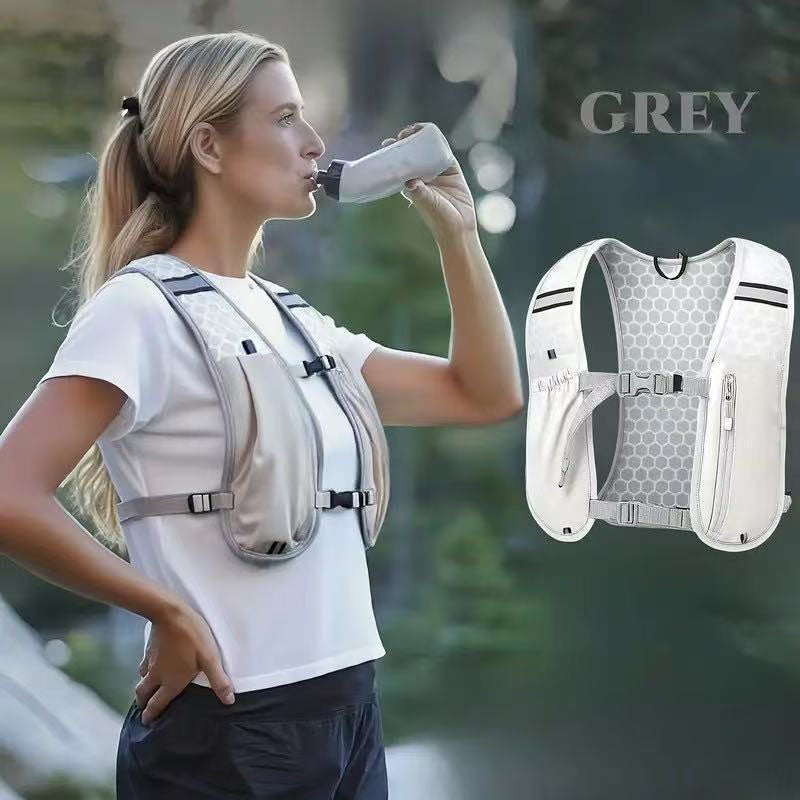 Running Hydration Vest with Flask Pockets Main| Yiran Sportslife