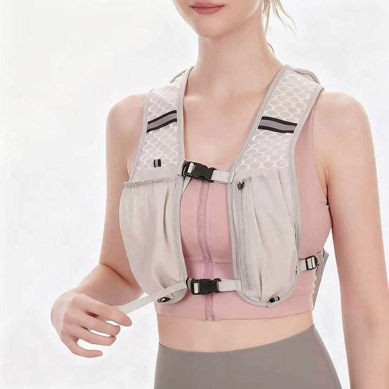Running Hydration Vest with Flask Pockets Main| Yiran Sportslife