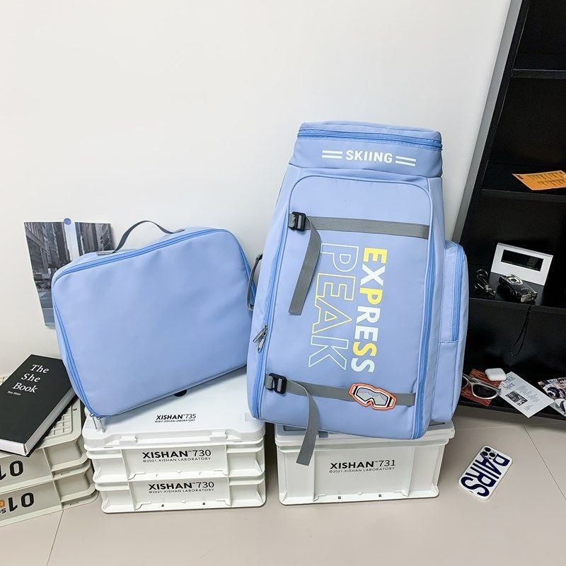 Skateboard Transit Backpack with Helmet Holder SKU Blue| Yiran Sportslife
