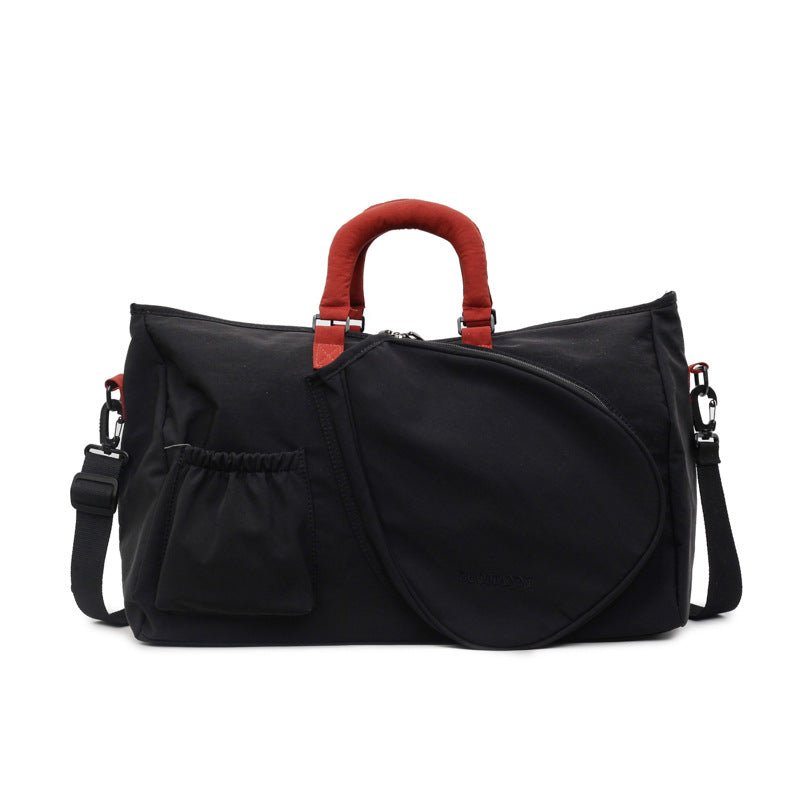 Sports Travel Tote Bag with Racket Pocket SKU Black| Yiran Sportslife