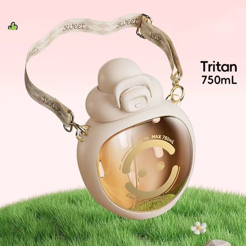 Strawberry 750ml Water Bottle SKU beige| Yiran Sportslife