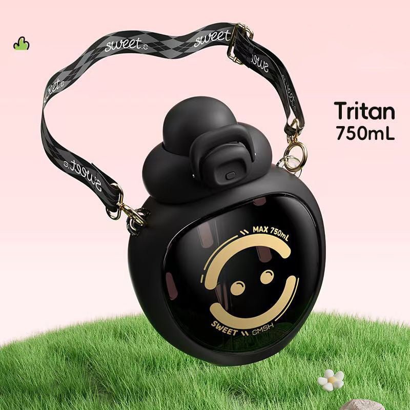 Strawberry 750ml Water Bottle SKU Black| Yiran Sportslife