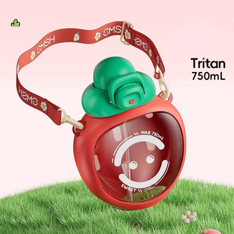 Strawberry 750ml Water Bottle SKU Red| Yiran Sportslife