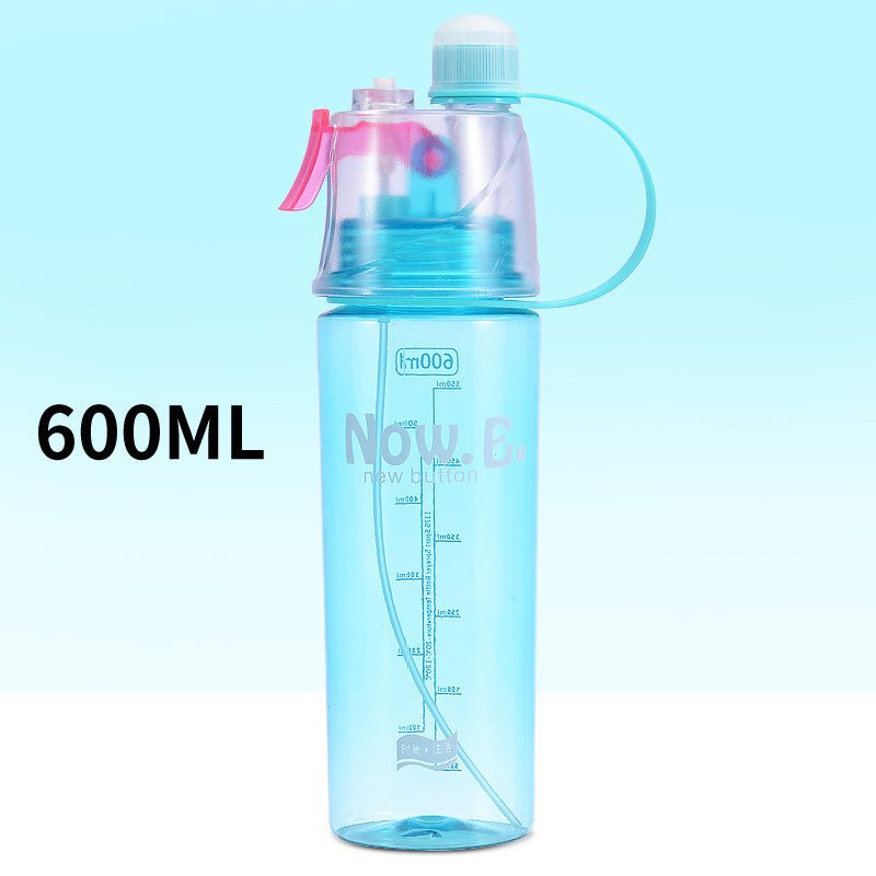 Mist Spray Sport Water Bottle SKU Blue 600ML| Yiran Sportslife