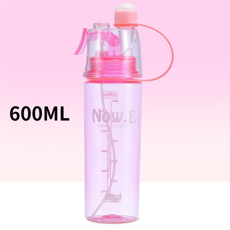 Mist Spray Sport Water Bottle SKU Pink 600ML| Yiran Sportslife