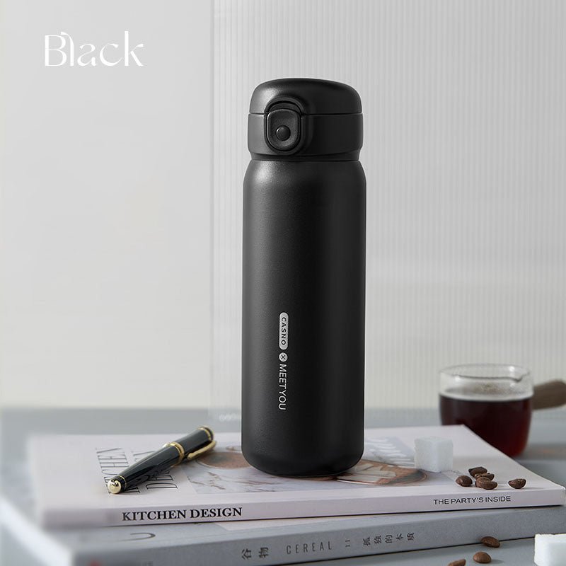 Yoga Pilates Water Bottle with Gravity Straw SKU Black|Yiran Sportslife