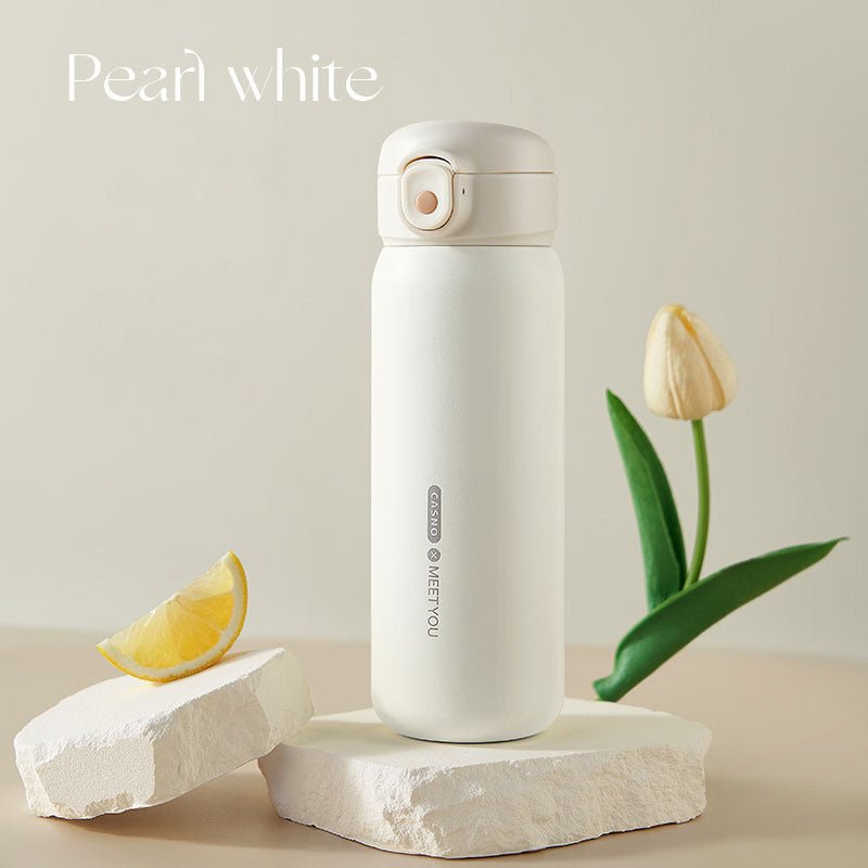Yoga Pilates Water Bottle with Gravity Straw SKU White|Yiran Sportslife
